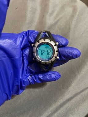 Digital Sport Watch in Black and Blue Backlight